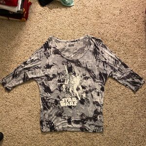 **LAST CHANCE!! Star Wars Rock & Republic Gray & Black Tie Dye Shirt